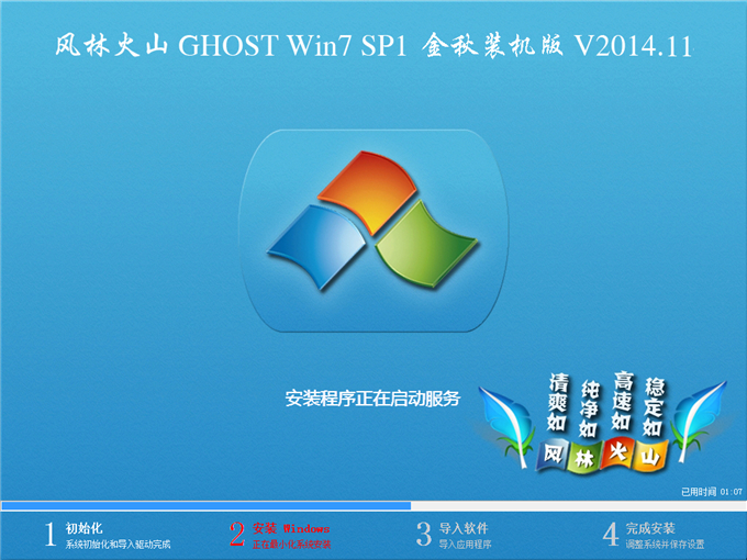 风林火山 Ghost Win7 SP1 X86 金秋装机版 V2014.11