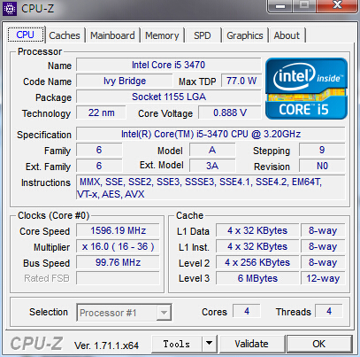 CPU-Z(硬件信息检测软件)x64位 v1.71.2 绿色版