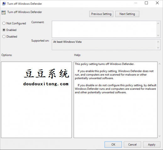 win10系统通过注册表完全关闭Windows Defender服务