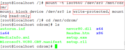 linux系统挂载光驱和U盘操作命令