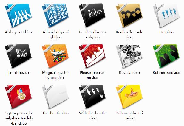 精致个性各种颜色ico文件夹图标