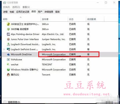 利用任务管理器快速禁止win10系统开机启动程序
